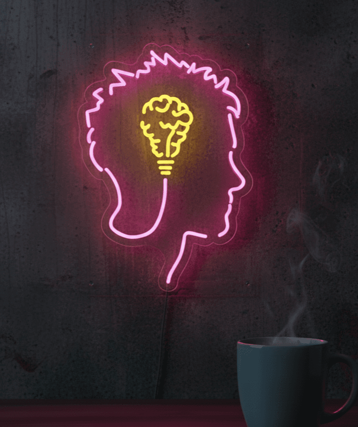 Custom Neon | Positive Mind Neon Sign | Premium Plug-in LED Neon Flex Wall Decor | Durable Electric Motivational Light Art for Bedroom Living Room Home Decor | 17x24 | Pink and Yellow