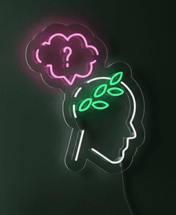 Question Mind Neon Sign 20x24,  Plug-in Neon, Custom Question Flex Sign, Premium Question Neon Light, LED Neon Question Sign, Electric Neon Wall Decor, Durable Neon Flex Design 1