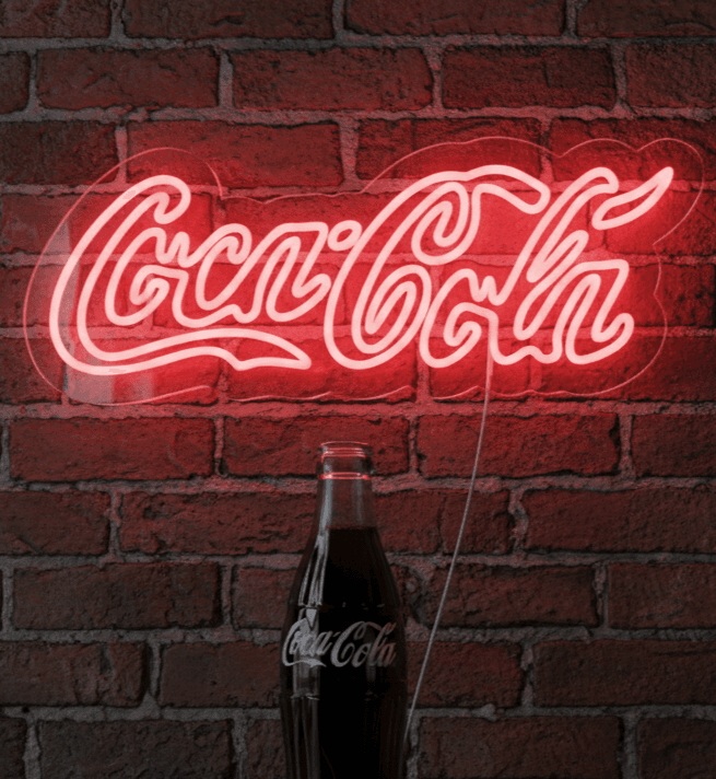 Neon Flex Coca Cola Sign Plug In 10x24,  Coca Cola Neon Light India, Flexible LED Neon Wall Decor for Bedroom, Bar, Gaming Room, Vintage Retro Home Decor Neon Sign Board