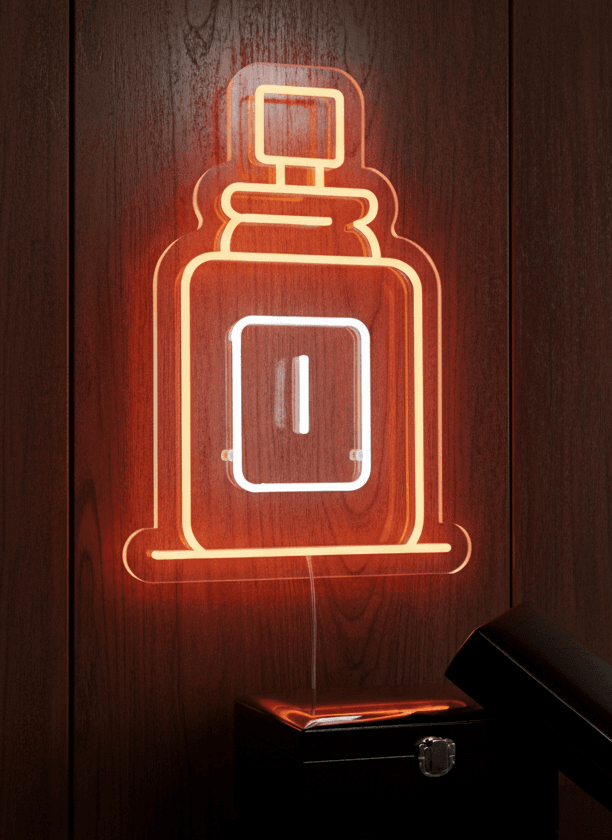 Perfume Neon Sign | Neon Flex Perfume | Plug in Perfume Sign |  Neon Perfume | LED Perfume Neon Light | Perfume Bottle Neon Sign | Neon Sign for Perfume Shop | Flexible Neon Perfume | 21x15