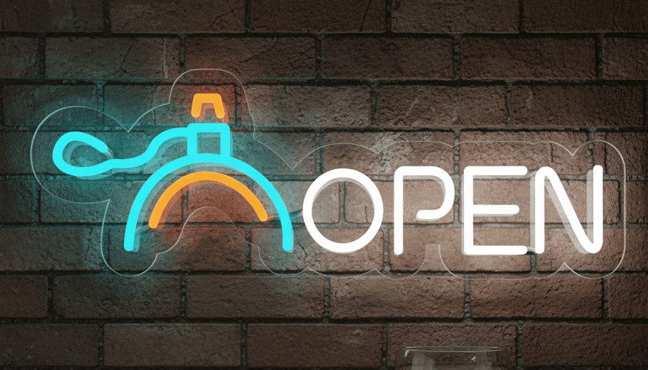 Open Neon Sign | Neon Flex Open | Plug in Open Sign |  Neon Open | LED Open Neon Light | Open Business Neon Sign | Neon Sign for Shop Open | Flexible Neon Open | No Battery Open Neon | 8x22