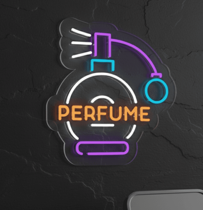Perfume Neon Sign | Neon Flex Perfume | Plug in Perfume Sign |  Neon Perfume | LED Perfume Neon Light | Perfume Spray Neon Sign | Neon Sign for Perfume Shop | Flexible Neon Perfume | 18x17