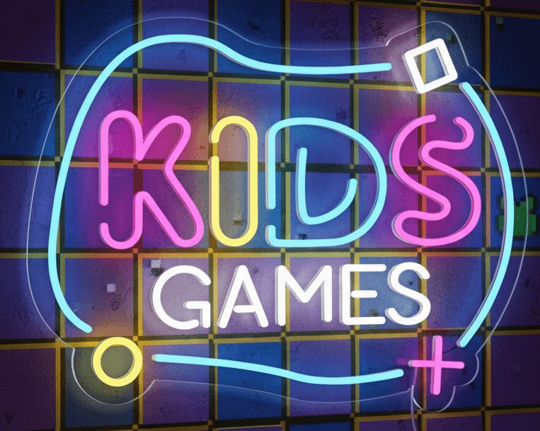 Custom Neon | Kids Games Neon Sign | Premium Plug-in LED Flex Board Wall Decor for Bedroom, Playroom, Events & Home | Energy Efficient, Durable, Long Lasting, Modern Art Display | 17x22 | Multicolor
