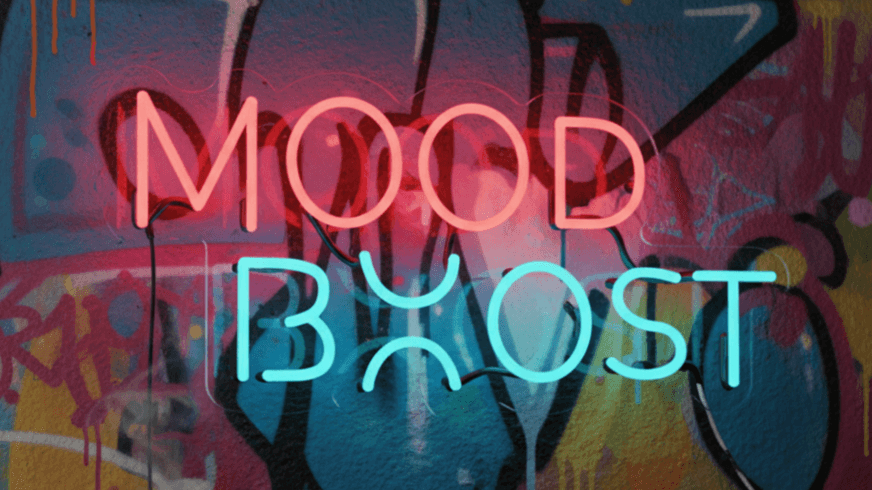 11x23 Mood Boost Neon Sign, Plug In Mood Boost Light, Neon Board, Neon Flex Mood Boost Design, Motivational Mood Boost Neon, LED Mood Boost Neon Light, Premium Mood Boost Decor India