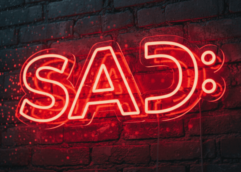 Custom Neon | Crying Word Neon Sign with Sad Face Icon | Blue & White LED Neon Wall Light for Bedrooms, Cafés, Lounges, Gaming Rooms, Events & Gifting | 8x24 | Blue & White | Plug-in Waterproof FlexAC