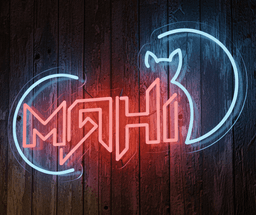 Custom Neon | MAHI Name Neon Sign with Cat Outline | Stylish Red & Blue LED Neon for Home, Events, Pet Shops and Personalized Wall décor | 15x24 | Red & Blue 1