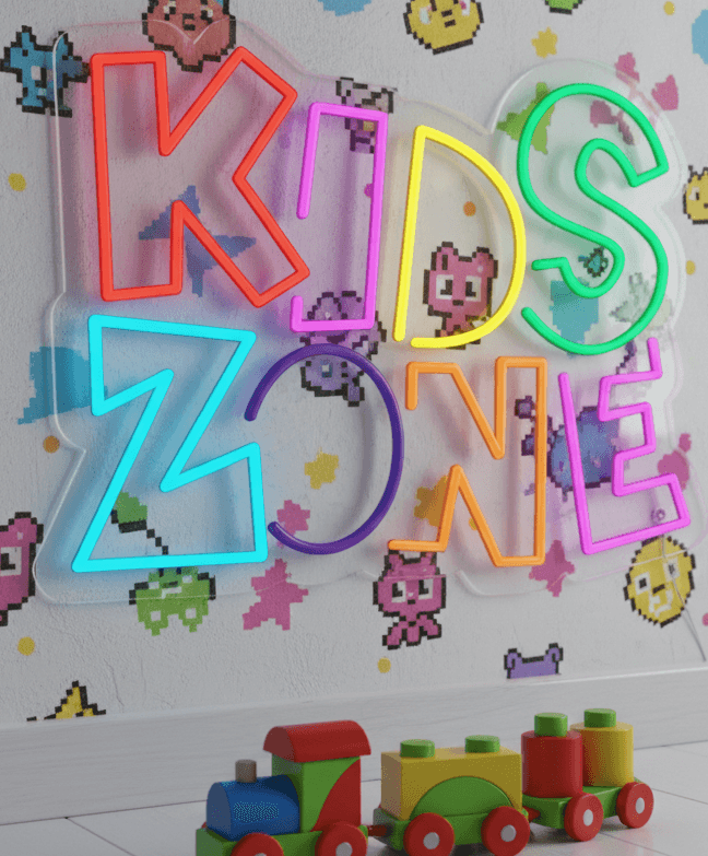 Neon Flex Game Room Sign | Plug-in LED Game Room Board |  Game Room Neon Display | No Battery Game Room Neon Light | Electric Game Room Flex Sign | Custom Game Room Neon Wall Decor | 18x23