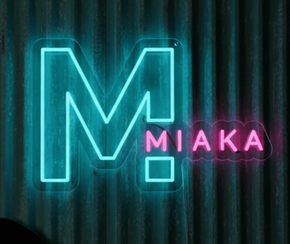 Custom Neon | MIAKA Name Neon Sign with Large M Design | Stylish Blue & Pink LED Neon for Home décor, Events, Parties, Shops and Personalized Gifting | 15x24 | Blue & Pink