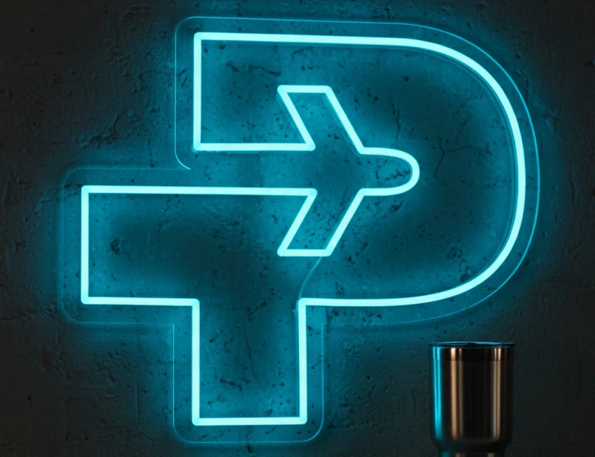 20x23 Airplane Neon Sign LED Wall Decor ? Blue Neon Light Travel Wall Art, Aviation Decor, Custom Plug-in LED Neon Sign for Room, Gaming, Bar, Pilot Gift & Aviation Studio Decoration