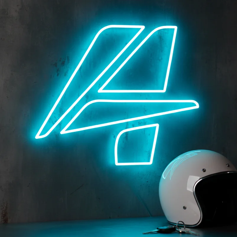Custom Neon | Number 4 LED Neon Sign | Energy-Efficient Blue Wall Decor for Home, Events, Parties, and Business | 21x24 | Blue