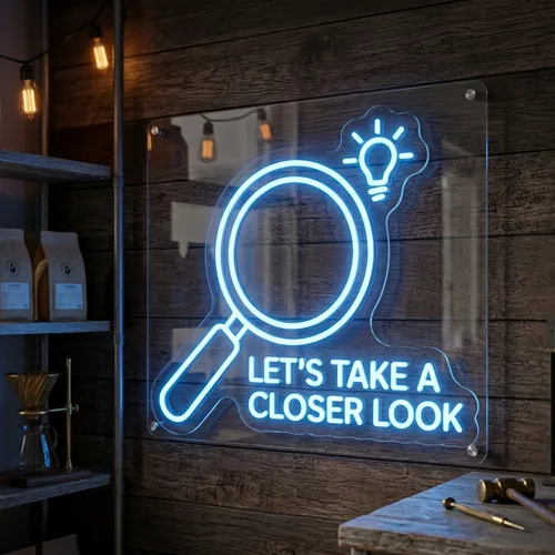 Magnifying glass Neon Sign