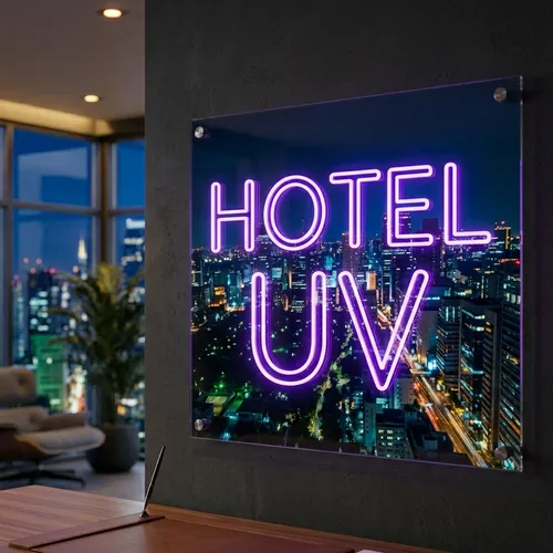 Hotel UV Neon Sign
