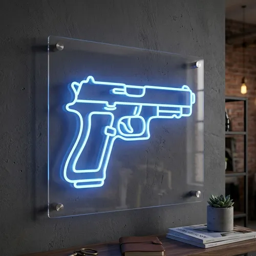 Gun Neon Sign
