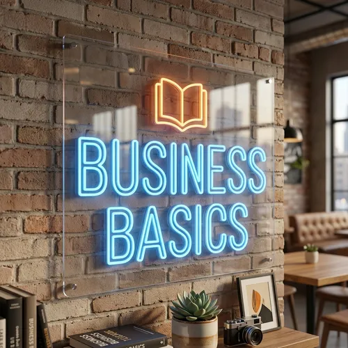 Business Basics Neon Sign