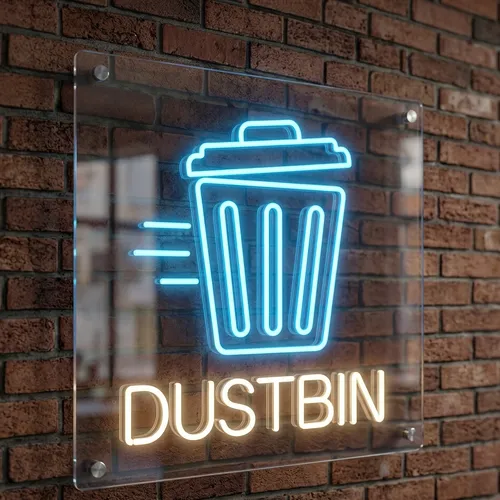 Dustbin Neon Sign