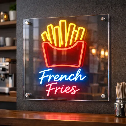 French fries UV Neon Sign