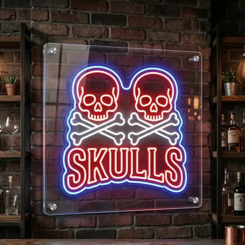 Skulls Neon Sign