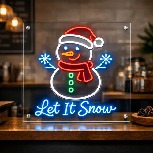 Snowman Neon Sign