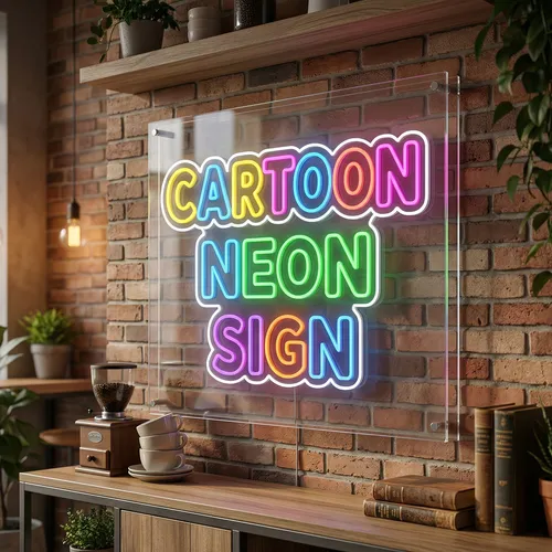 Cartoon Neon Sign