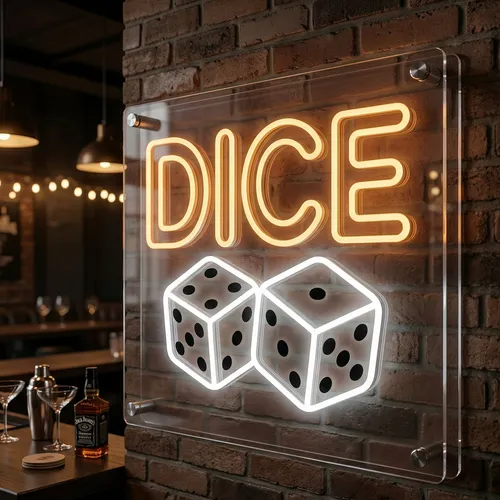 Dice Neon Sign