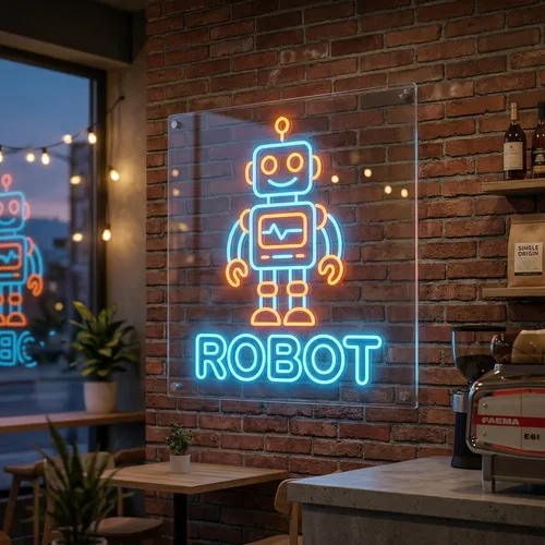 Robot Neon Sign