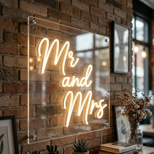 Mr and Mrs Neon Sign