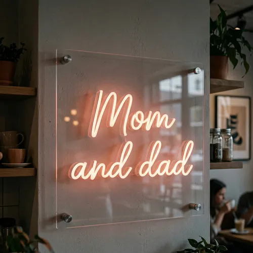 Mom and dad Neon Sign