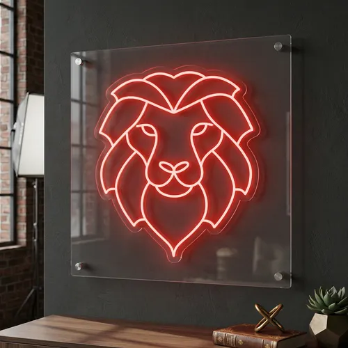 Lion Neon Sign