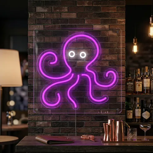 Octopus UV Neon Sign