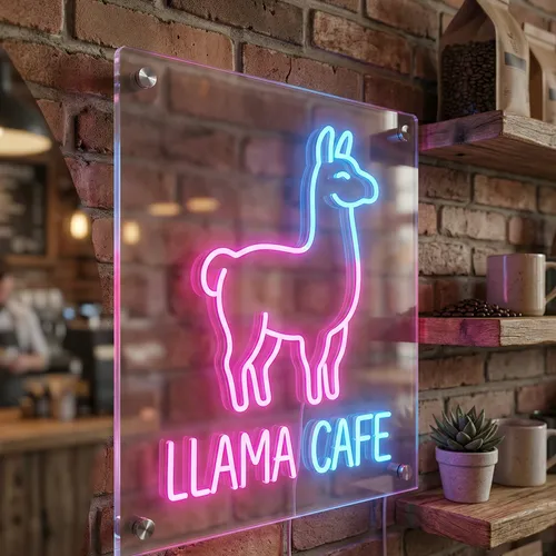 Llama Neon Sign