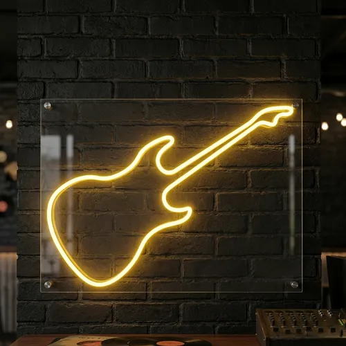 Guitar UV Neon Sign