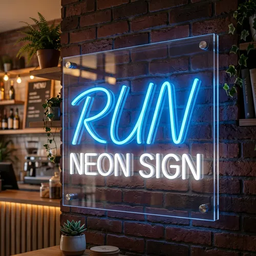 Run Neon Sign