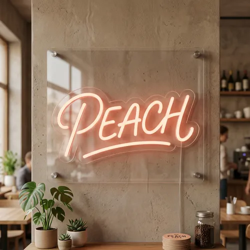 Peach Neon Sign