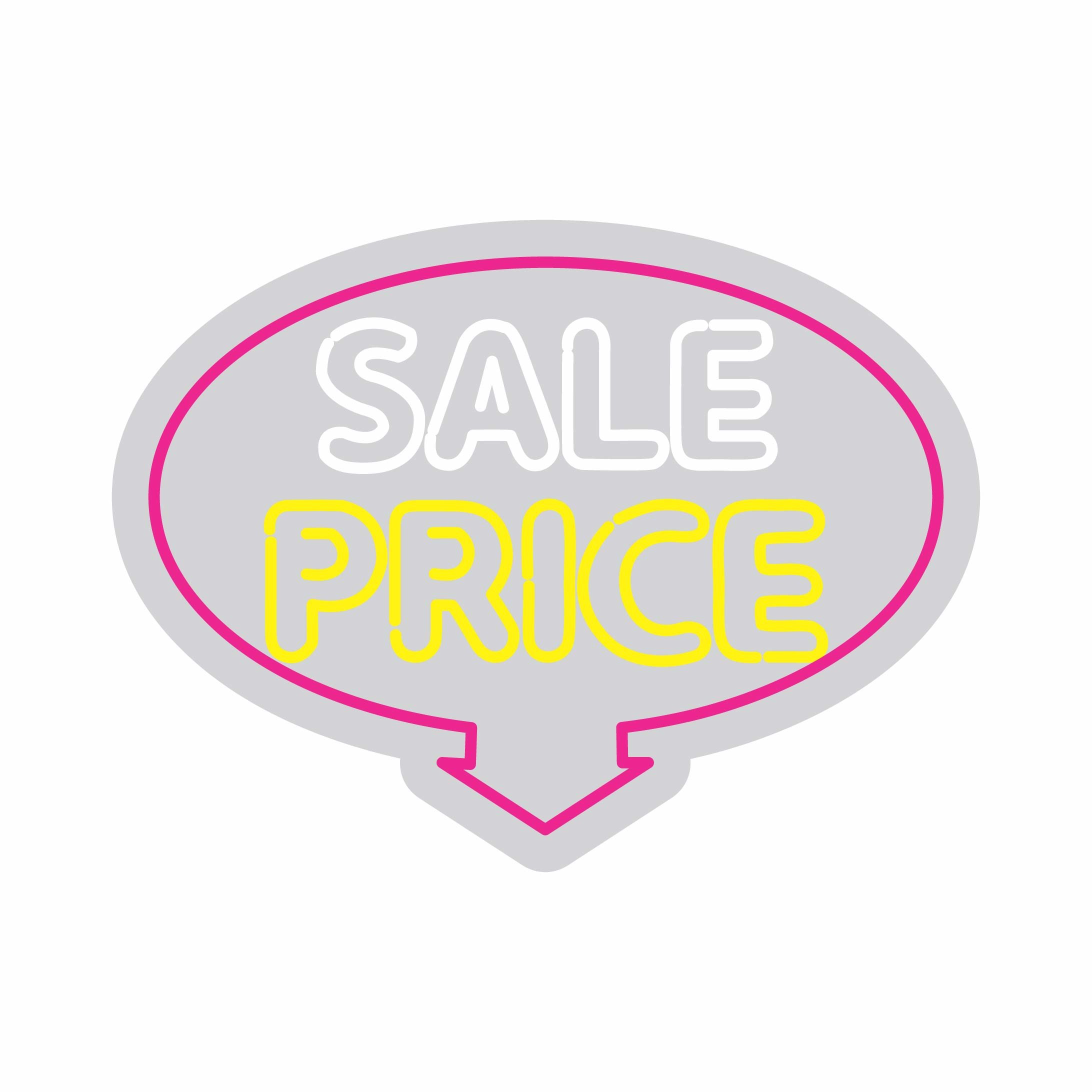 Custom Neon | Sale Price Neon Sign | 18x24 | White Yellow Pink Lighted Decor 3