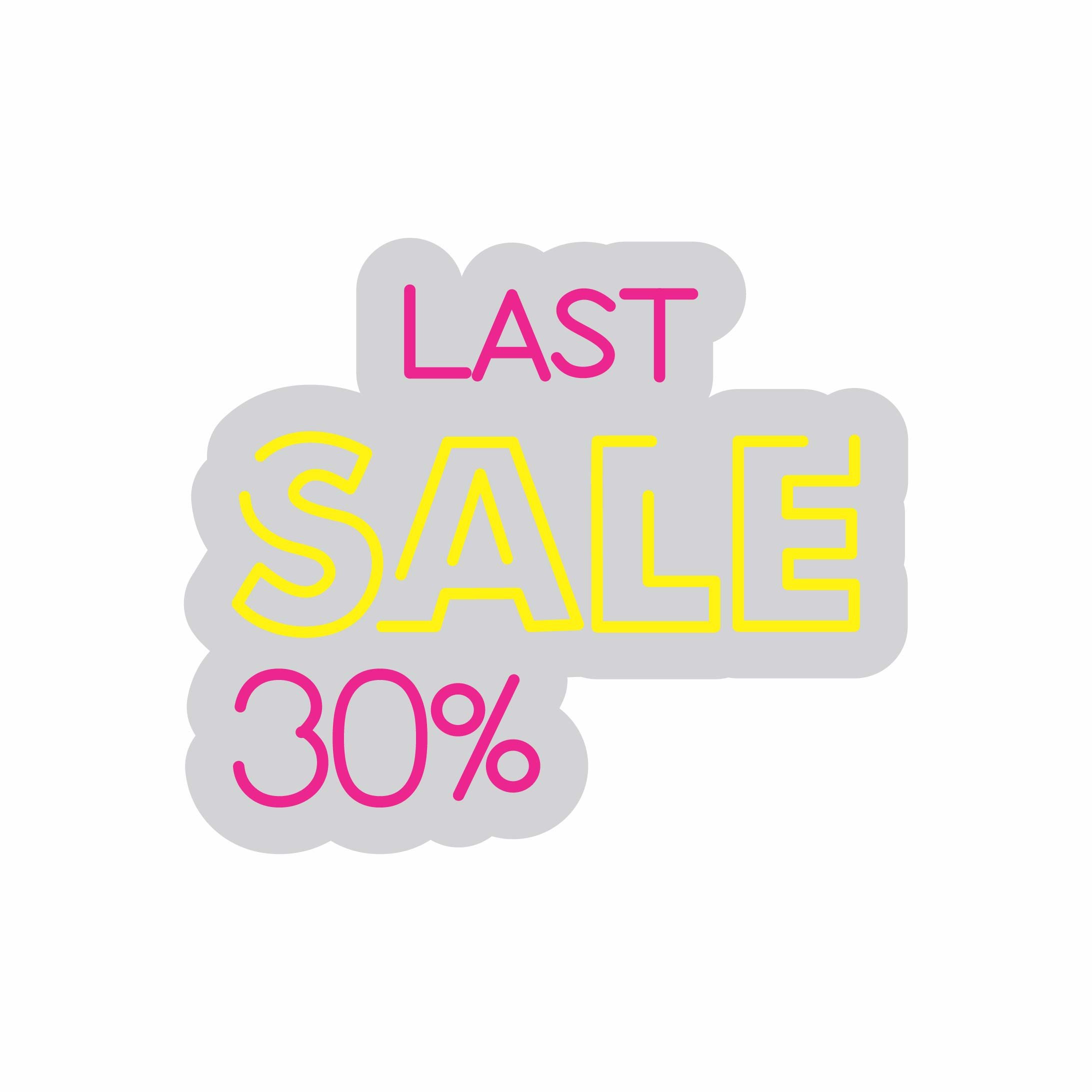 Custom Neon | Last Sale 30% Neon Sign | 20x17 | Hot Pink and Yellow 3