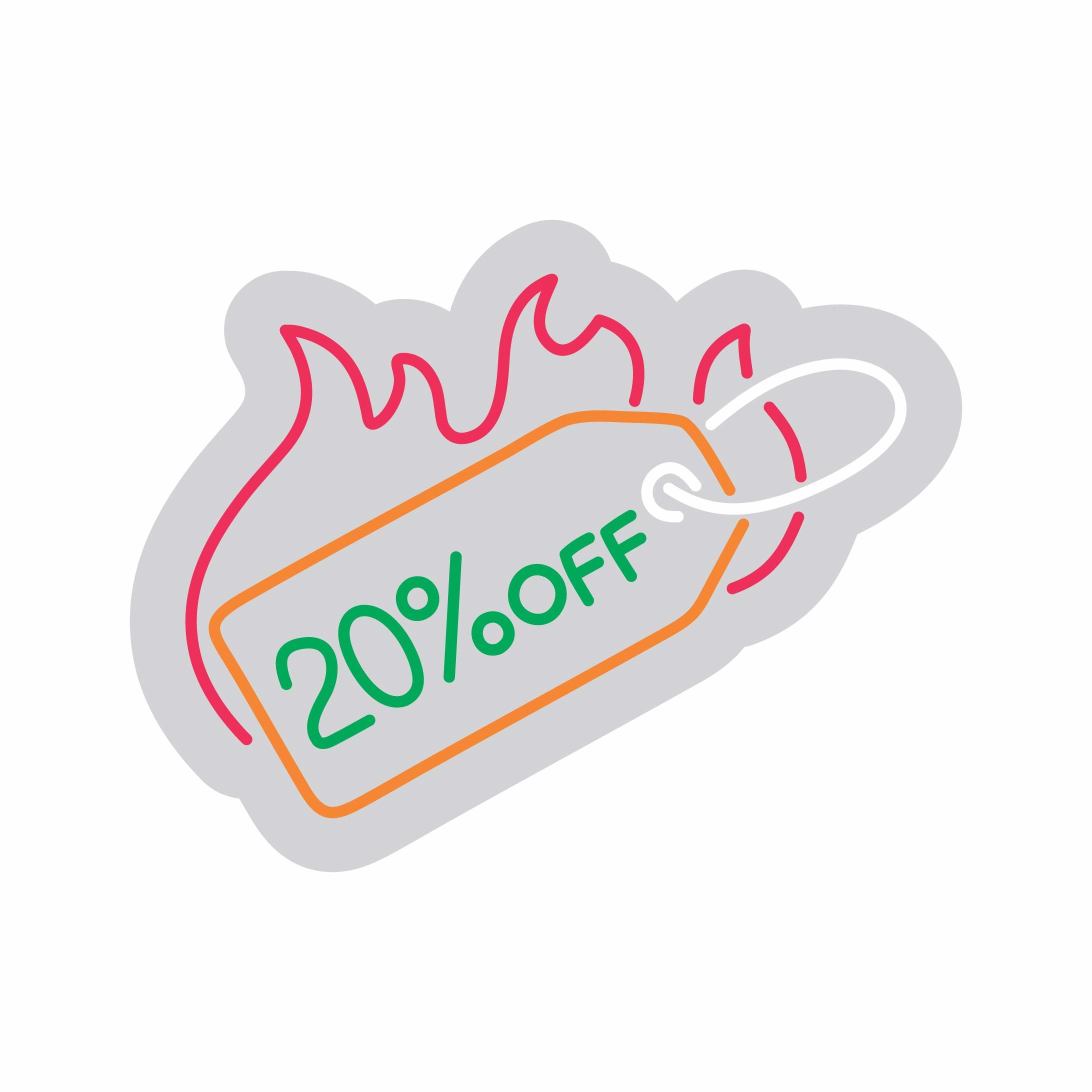 Custom Neon | 20% Off Neon Sign | 18x23 | Red, Orange, Green, White 3