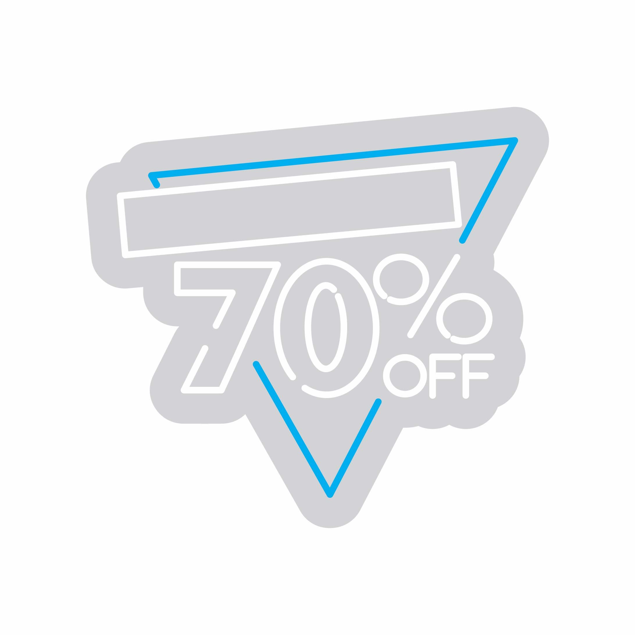 Custom Neon | 70% Off Neon Sign | 20x22 Inches | Ice Blue and White Neon Sign 3