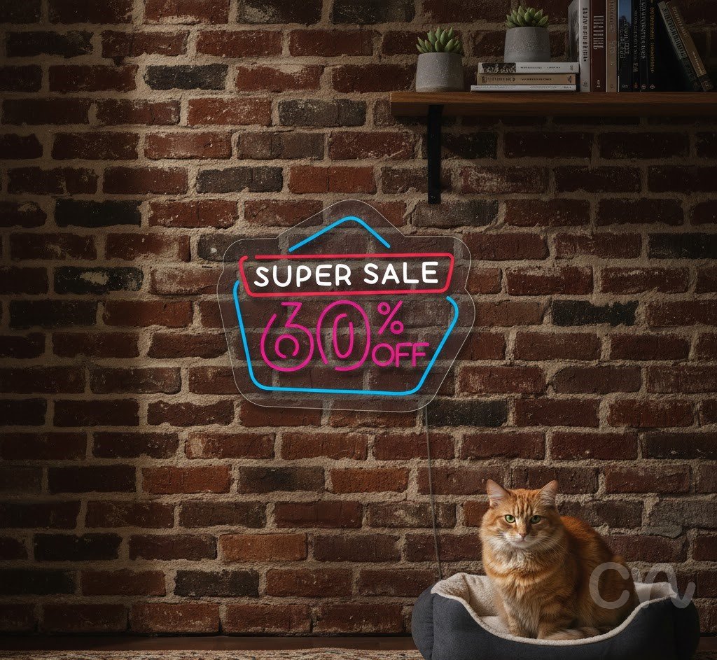 Custom Neon | Super Sale 60% Off Neon Sign | 20x24 | White Hot Pink Light Blue 2