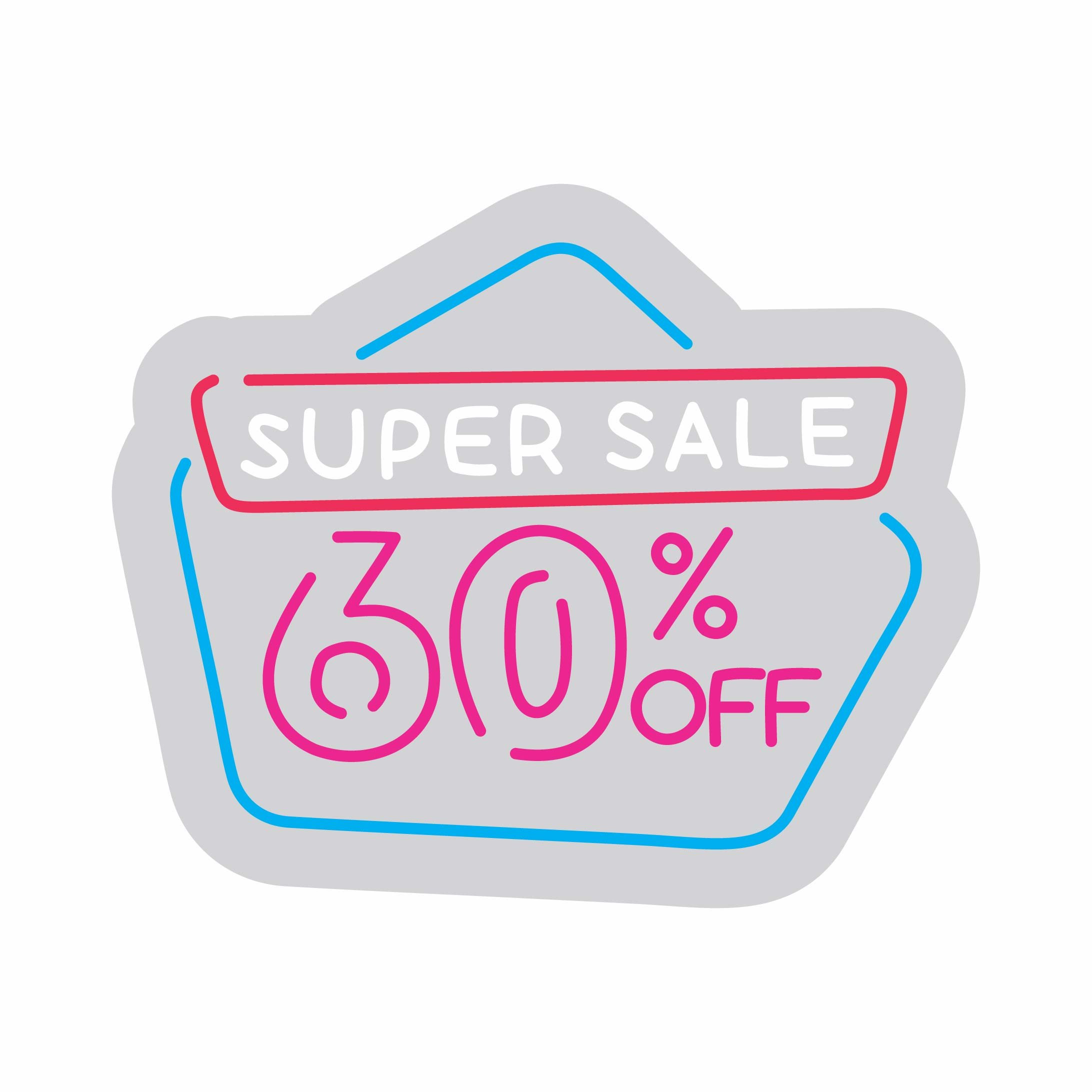 Custom Neon | Super Sale 60% Off Neon Sign | 20x24 | White Hot Pink Light Blue 3
