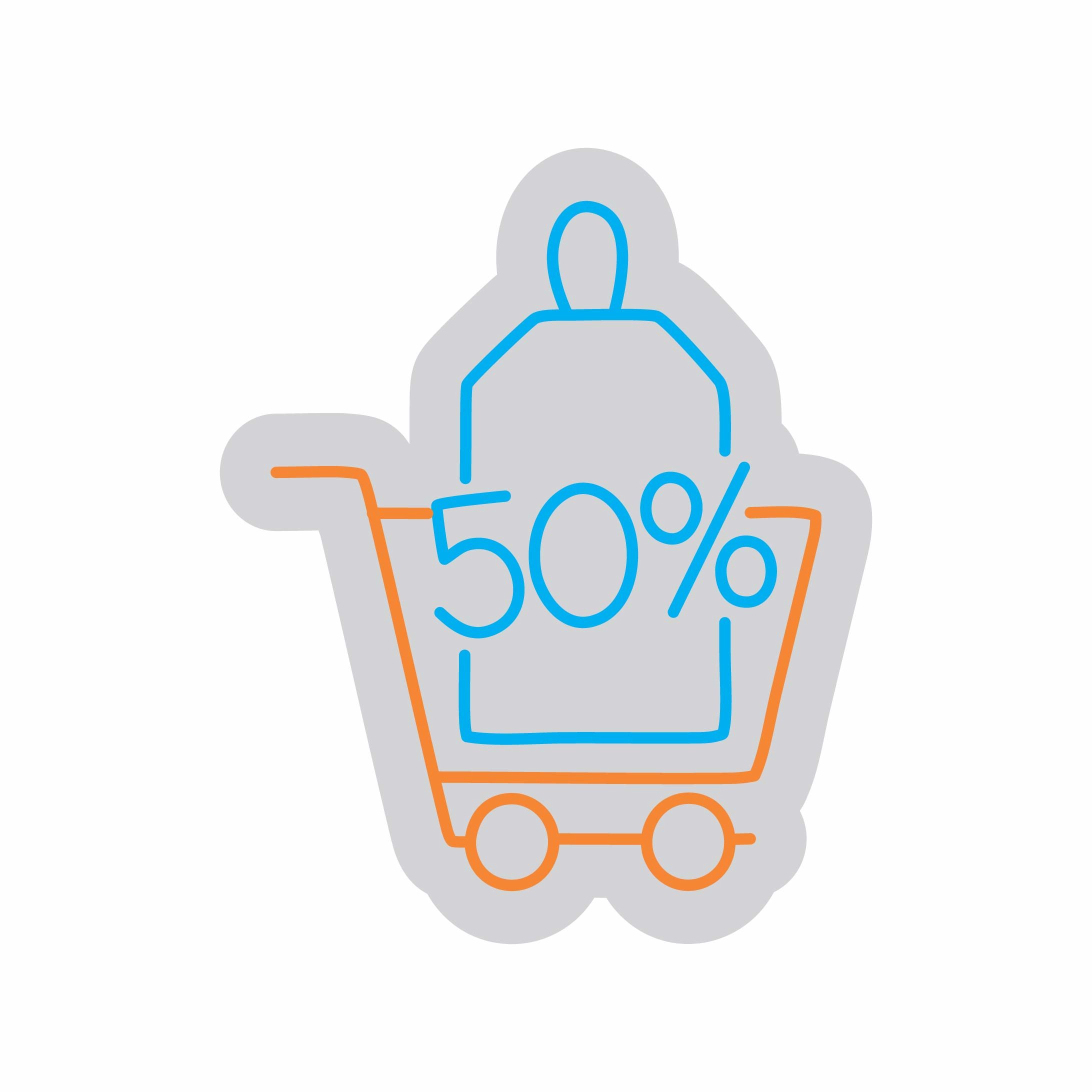 Custom Neon | 50% Neon Sign | 22x18 | Blue and Orange Neon Sign for Home Decor 3