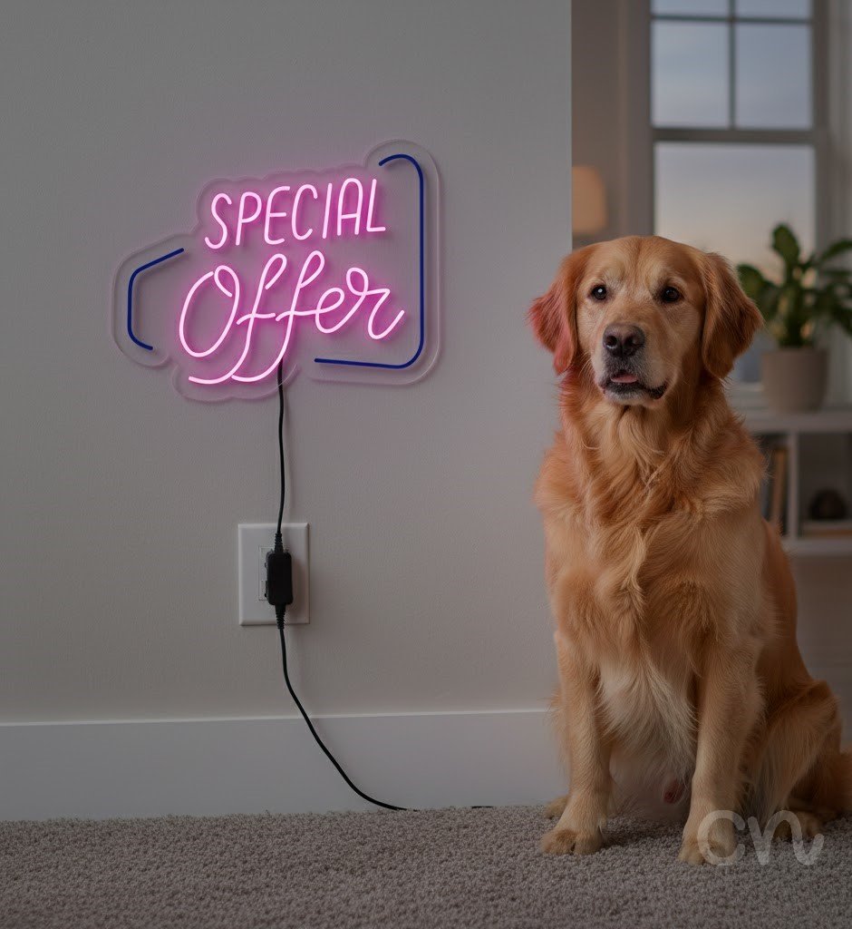 Custom Neon | Special Offer Neon Sign | 22x28 Inches | Hot Pink and Blue Neon Sign 2