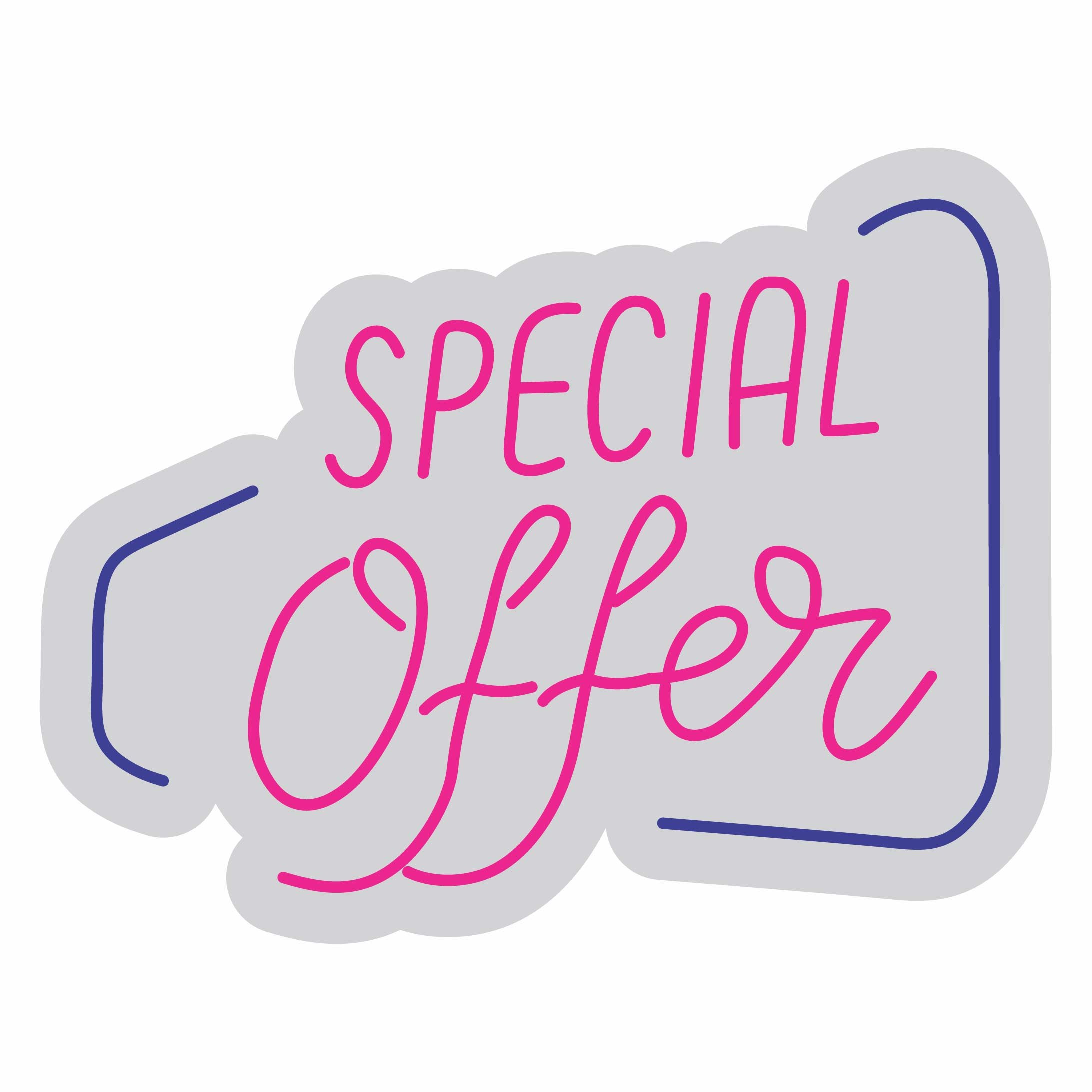 Custom Neon | Special Offer Neon Sign | 22x28 Inches | Hot Pink and Blue Neon Sign 3