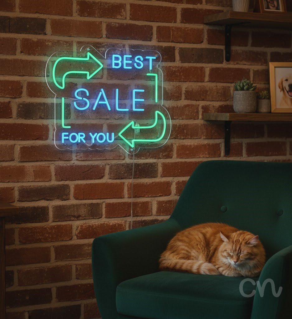 Custom Neon | Best Sale for You Neon Sign | 19x24 | Blue Green Neon Sign 2
