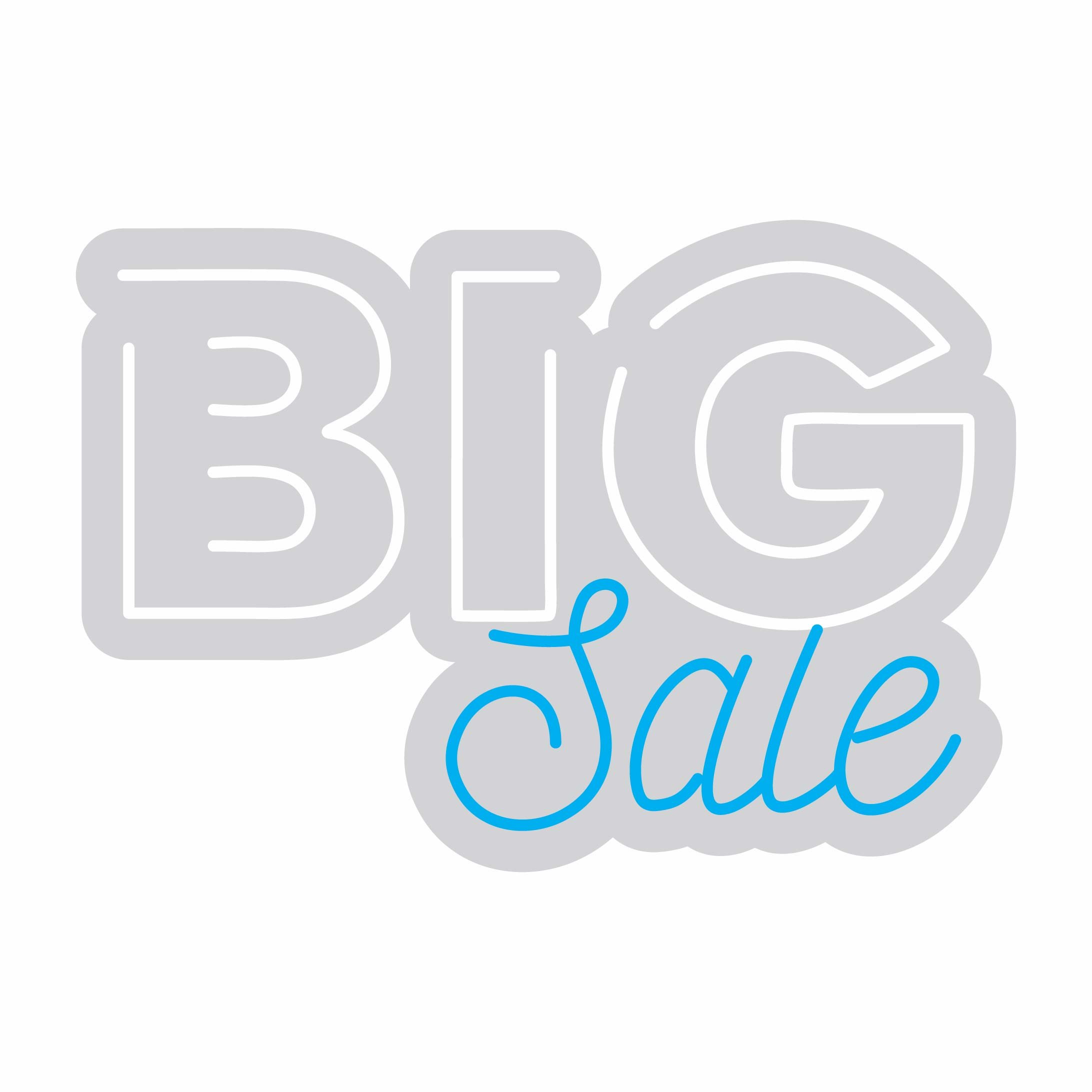 Custom Neon | Big Sale Neon Sign | 18x26 | White Light Blue Neon Sign 3