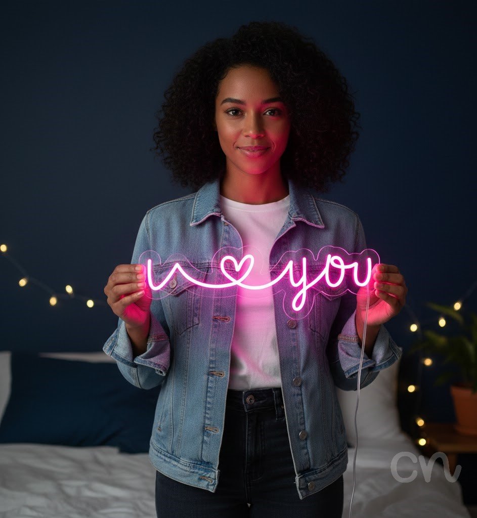 Custom Neon | Love You Neon Sign | 10x30 | Hot Pink