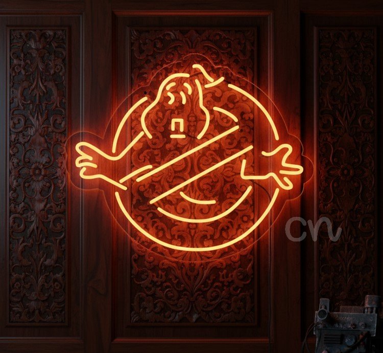 Custom Neon | Ghostbusters Inspired Neon Sign | Vibrant Orange | 20x24
