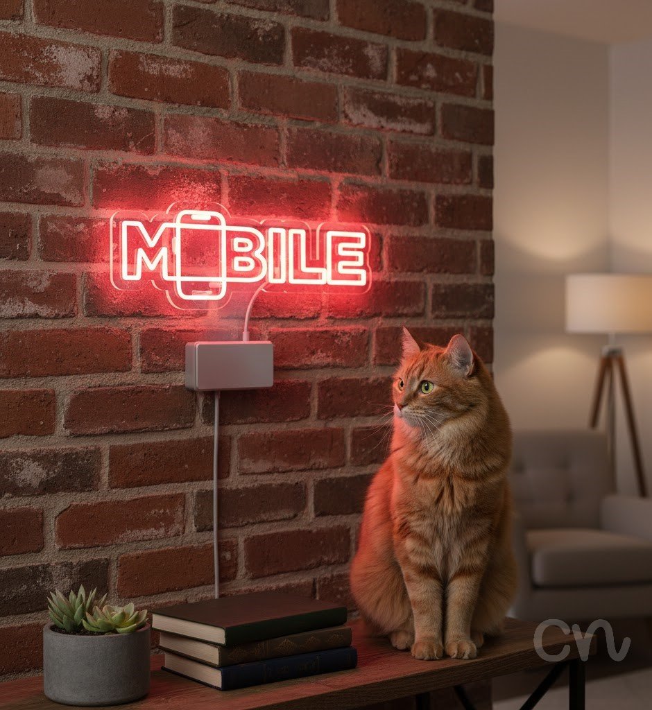 Custom Neon | Mobile Neon Sign | 7x20 Inches | Hot Pink Neon Sign for Home Bar Party 2