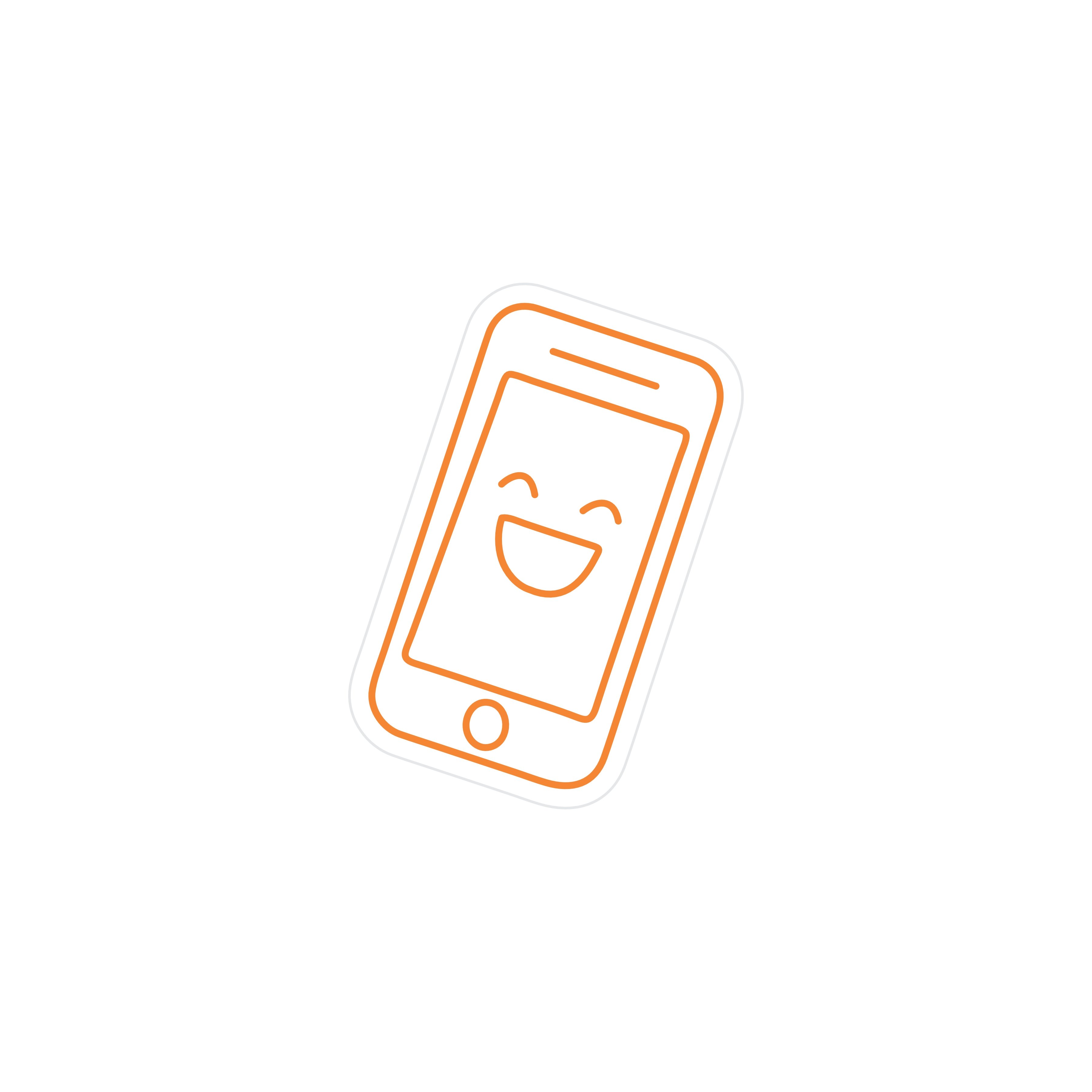 Custom Neon | Smiling Phone Neon Sign | 24x18 | Orange Neon Sign for Home Bar Room 3