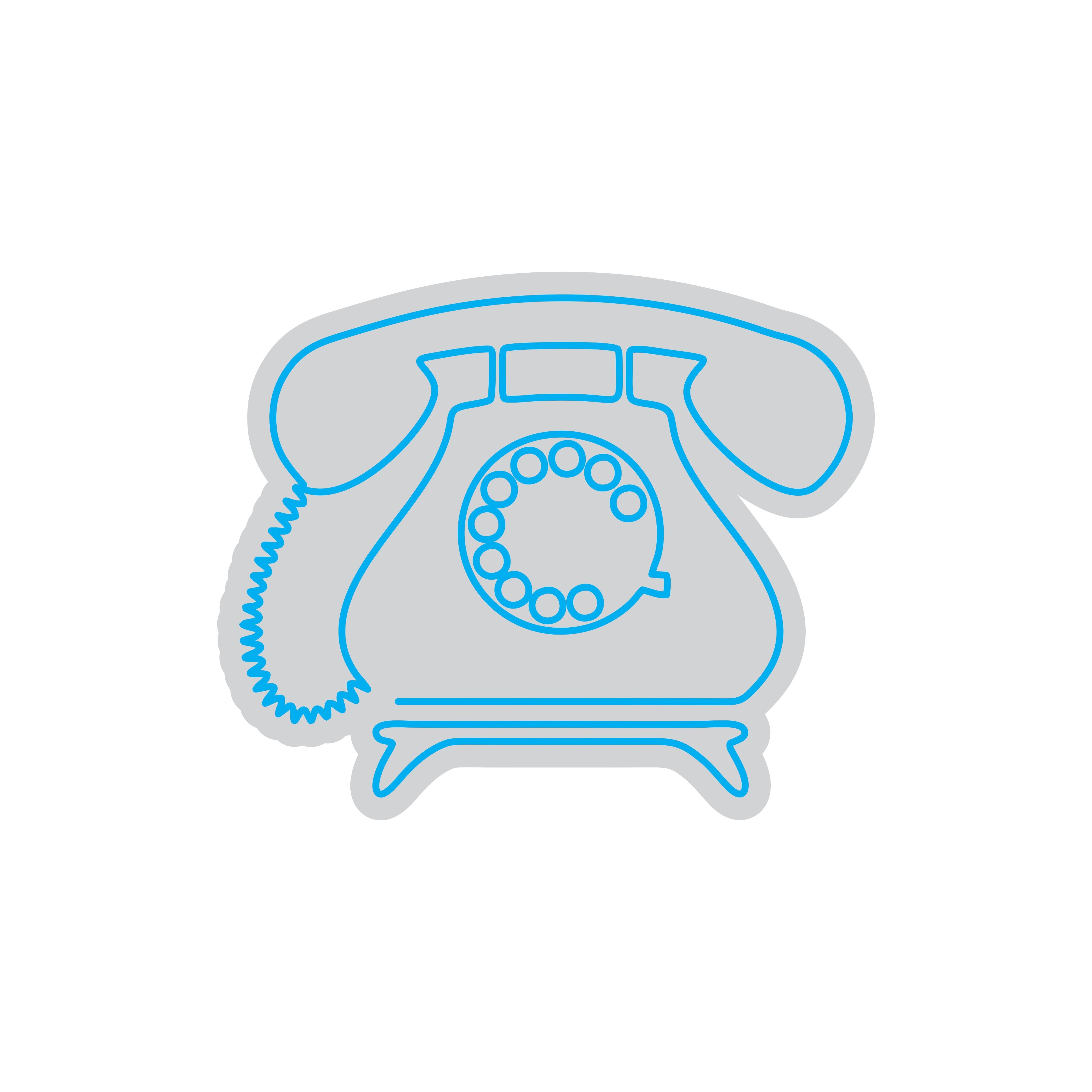 Custom Neon | Telephone Neon Sign | 25x30 Inches | Ice Blue Color for Stylish Decor 3