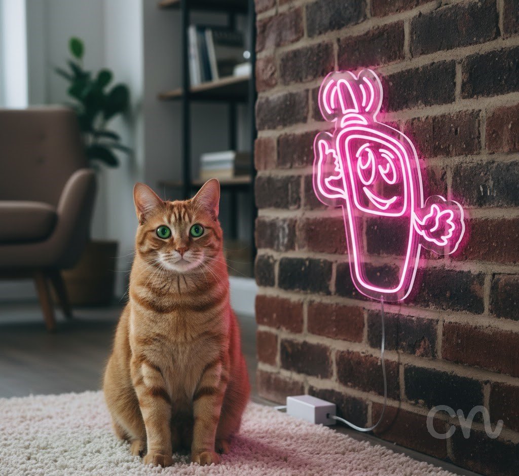 Custom Neon | Cellphone Cartoon Neon Sign | 26x21 Inches | Hot Pink 2